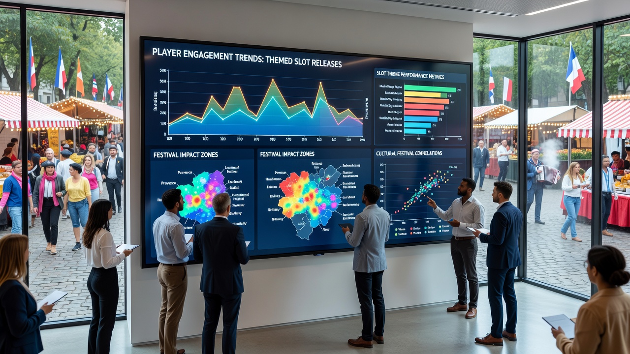Analytics dashboard showing engagement spikes during French festival slot launches