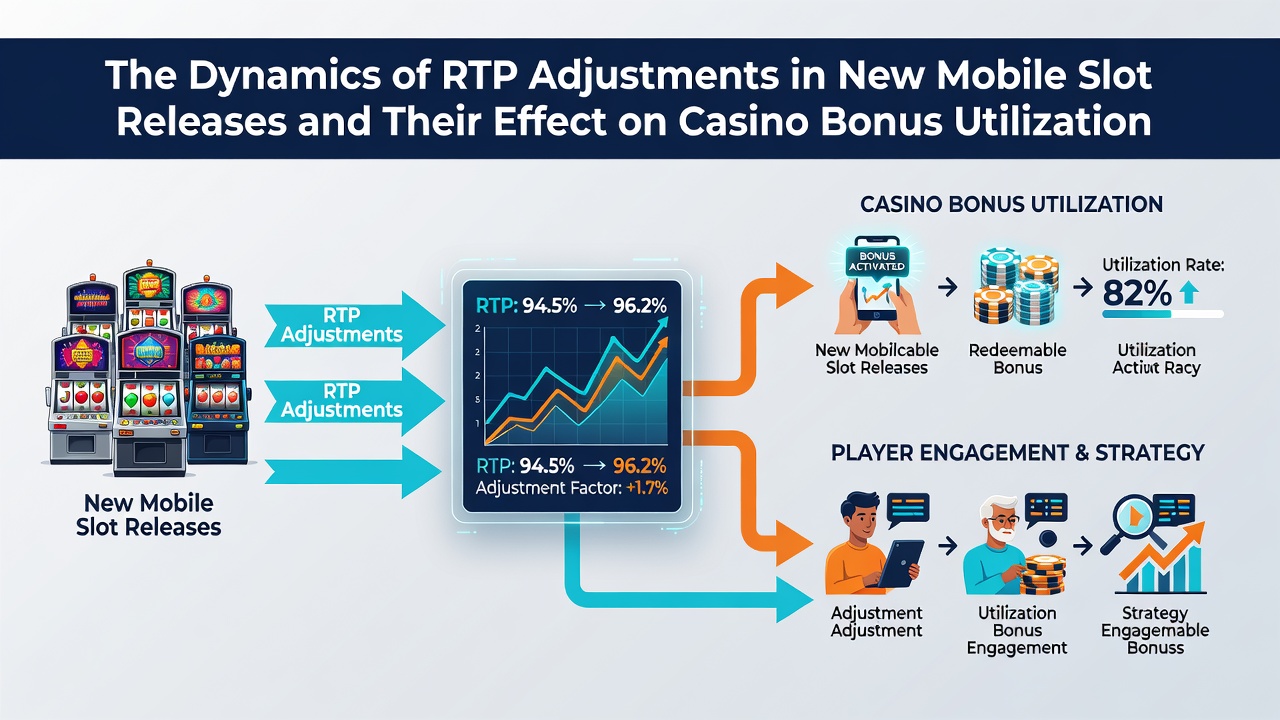 Player analyzing casino bonus terms next to a mobile slot with visible RTP meter
